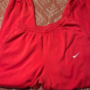 Red Nike sweatpants